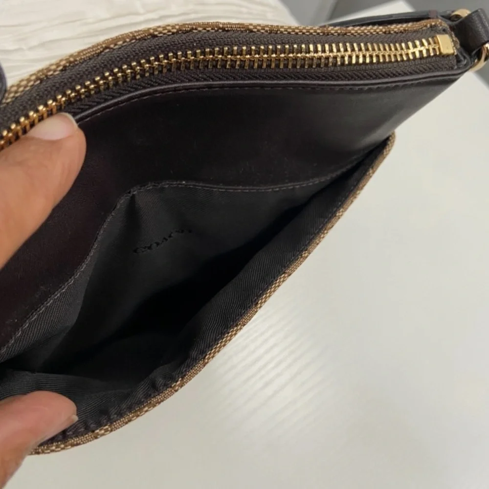 NEW Coach Bag Signature Canvas North South Swing pack 52576‎